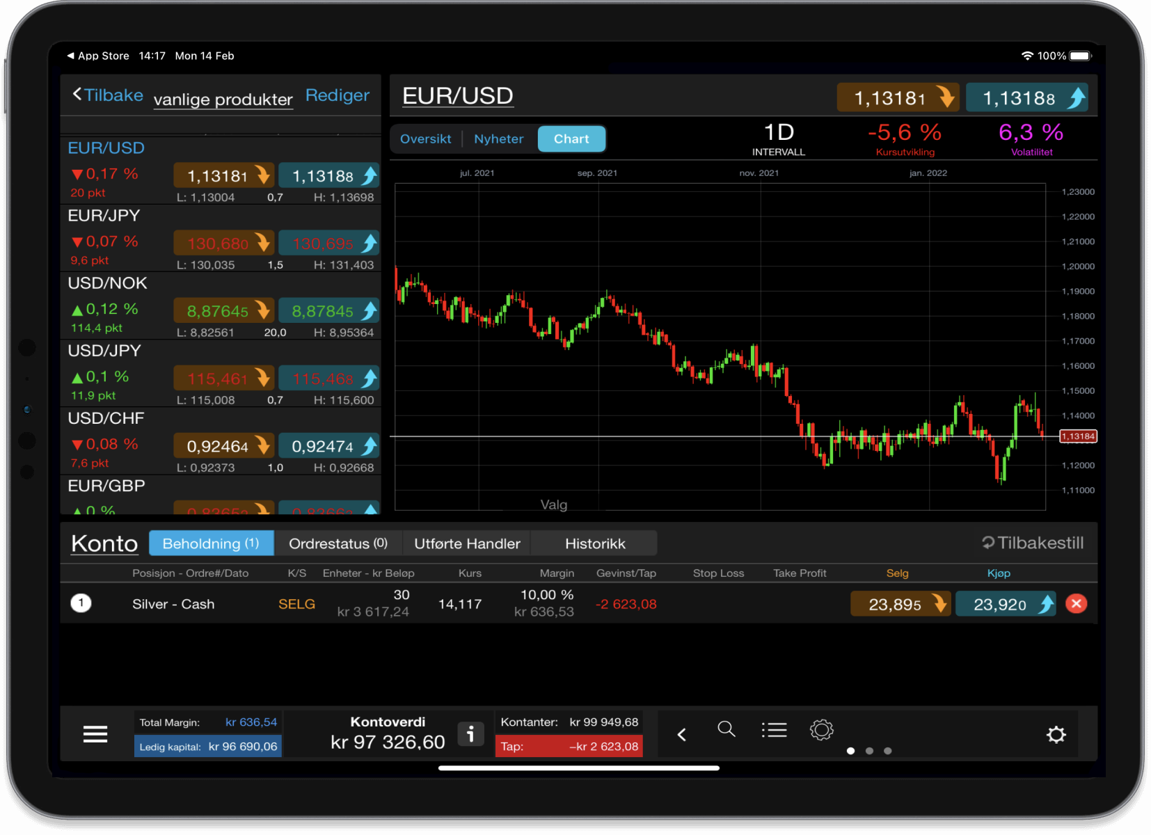 Accessing the Next generation platform from a tablet